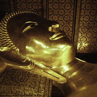 Buy canvas prints of Reclining Buddha by Mark Phillips