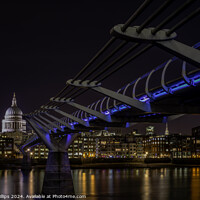 Buy canvas prints of Millennium Bridge by Mark Phillips