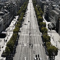 Buy canvas prints of The Champs Elysees Paris by Christopher Marchant