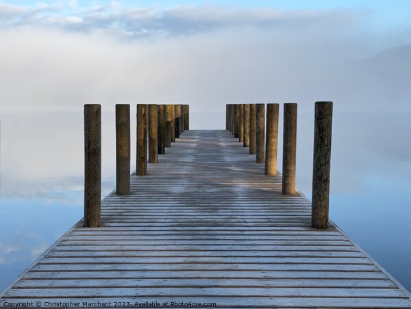 A Foggy Jetty Morning  Picture Board by Christopher Marchant