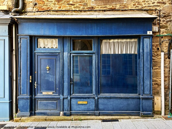A blue French house front  Picture Board by Christopher Marchant