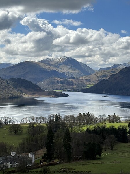 A view down lake Ullswater in the Lake District  Picture Board by Christopher Marchant