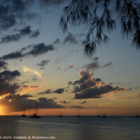 Buy canvas prints of Sunset at Jaws Beach - Clifton Bay - Bahamas by Bob Allen