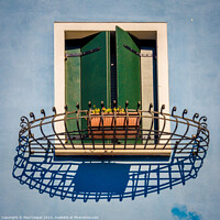 Buy canvas prints of 'Italian Charm: Burano's Vibrant Window Shutters' by Bailey Cooper