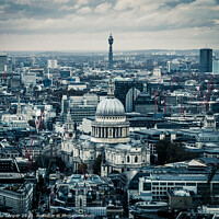 Buy canvas prints of London's Skyline: St Paul's Cathedral and BT Tower by Bailey Cooper