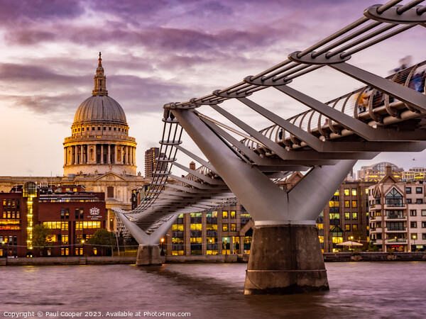 Millennium Bridge, London Picture Board by Bailey Cooper
