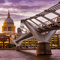 Buy canvas prints of Millennium Bridge, London by Bailey Cooper