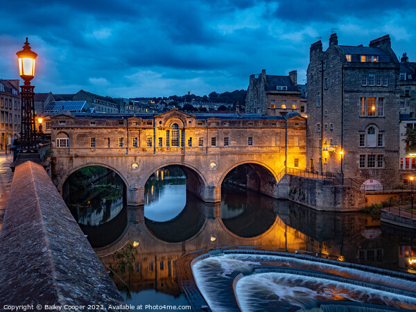 Pulteney Bridge crossing the river Avon in Bath at Picture Board by Bailey Cooper