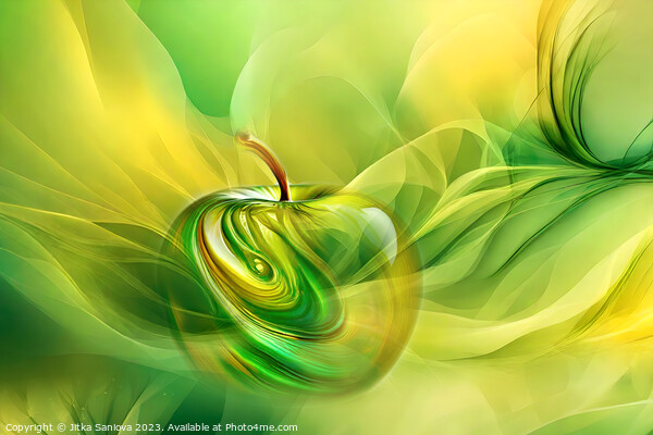 Abstract romantic apple Picture Board by Jitka Saniova