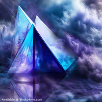 Buy canvas prints of Cosmic pyramids by Jitka Saniova