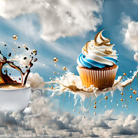 Buy canvas prints of Heavenly delicious coffee and cupcake by Jitka Saniova