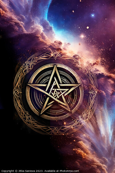 Magic pentagram  Picture Board by Jitka Saniova