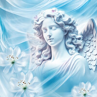 Buy canvas prints of Romantic spring angel  by Jitka Saniova