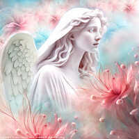 Buy canvas prints of Romantic floral angel  by Jitka Saniova