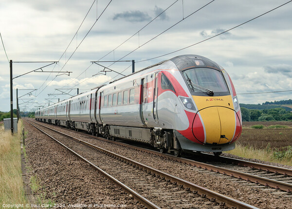LNER Azuma at speed Picture Board by Paul Clark