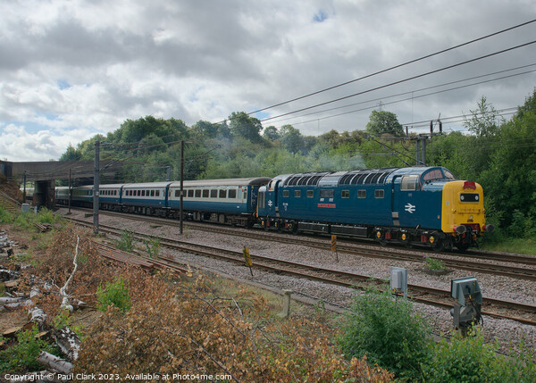 Deltic at Grantham August 2023 Picture Board by Paul Clark