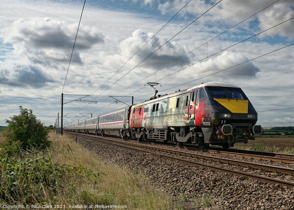 LNER 91111 at speed Picture Board by Paul Clark