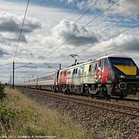Buy canvas prints of LNER 91111 at speed by Paul Clark