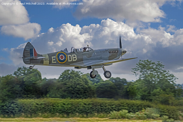  Spitfire Taking Off Picture Board by Paul Mitchell