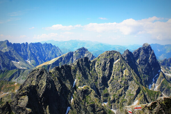 High Tatras panorama with snow on mountain, Slovakia Picture Board by Virginija Vaidakaviciene