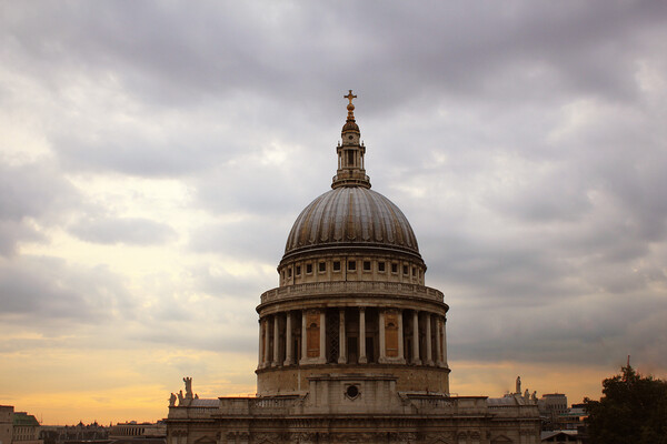 St Paul's Cathedral at sunset, London, United Kingdom Picture Board by Virginija Vaidakaviciene