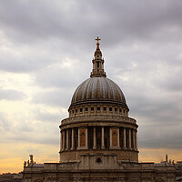 Buy canvas prints of St Paul's Cathedral at sunset, London, United Kingdom by Virginija Vaidakaviciene
