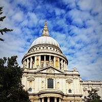 Buy canvas prints of St Paul's cathedral in London and sky with clouds by Virginija Vaidakaviciene