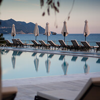 Buy canvas prints of Corfu hotel perfection by Andrew Cartledge