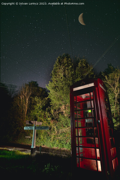 Red Phone Box Picture Board by Istvan Lorincz