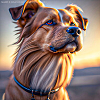 Buy canvas prints of An Ai Up Close Shot Of A Dog by Joshua Hark