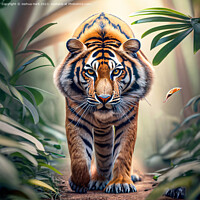 Buy canvas prints of A Close Up Shot Of An AI Tiger  by Joshua Hark