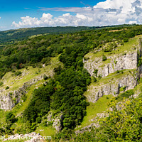 Buy canvas prints of Panoramic view of Cheddar Gorge by Ambrosini V