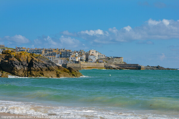St Ives harbour Picture Board by Ambrosini V