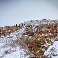 Buy canvas prints of Rippon Tor climbers in Dartmoor National Park duri by Ambrosini V