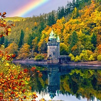 Buy canvas prints of Lake Vyrnwy Autumn  by Stephen Taylor