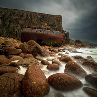 Buy canvas prints of The Wreckage of the Rms Mulhiem by David Spencer