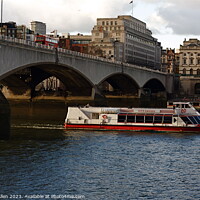 Buy canvas prints of The City Cruiser Boat London   by James Allen