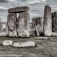 Buy canvas prints of Stonehenge Black & White  by James Allen