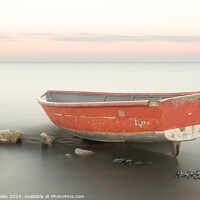 Buy canvas prints of The Lonely Resting Boat  by James Allen