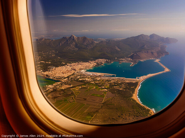 KLM Dutch Airlines Window View Of Palma Airport Mallorca Spain Picture Board by James Allen