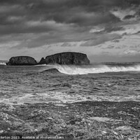 Buy canvas prints of Sheep Island Monochrome by Brian Fullerton