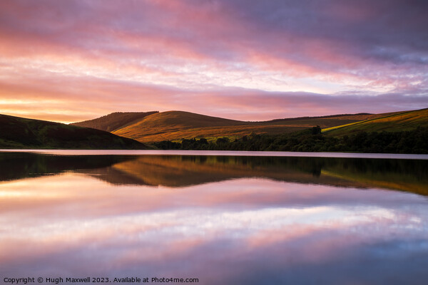 Sunrise at Glenbuck Loch in Ayrshire, Scotland. Picture Board by Hugh Maxwell