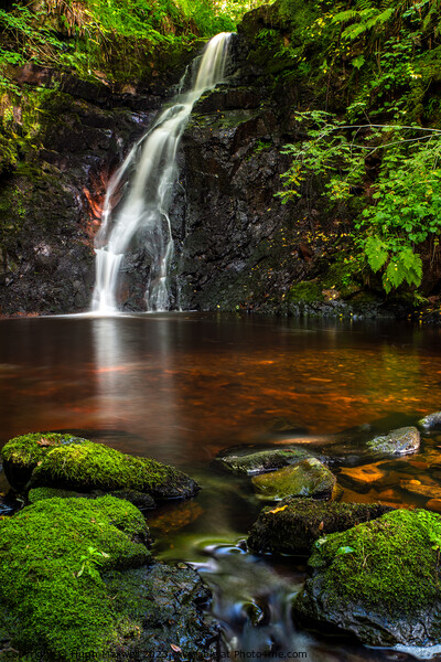A beautiful waterfall on the Burn Anne Water. Picture Board by Hugh Maxwell
