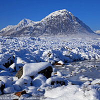 Buy canvas prints of Snow covered Buachaille Etive Mor, Lochaber by Arch White