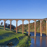 Buy canvas prints of The Leaderfoot Viaduct near Melrose, Scottish Bord by Arch White