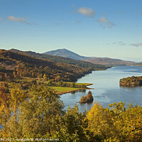 Buy canvas prints of Queens View and Loch Tummel,Tay Forest Park, Scotl by Arch White