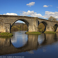 Buy canvas prints of Stirling Old Bridge on the River Forth, Stirling, Scotland, UK by Arch White