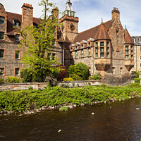 Buy canvas prints of Dean Village and water of Leith, Edinburgh,  by Arch White