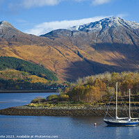 Buy canvas prints of Loch Leven with the Pap of Glencoe mountain  by Arch White