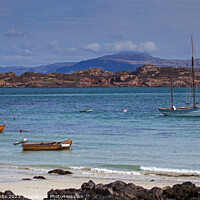 Buy canvas prints of Isle of Iona beach, Sound of Mull looking towards  by Arch White
